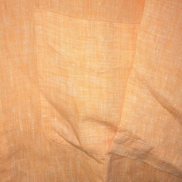 Oversized Peter Millar 100% Linen Hawaiian luau shirt sleev part flat cut Shirt - Picture 4 of 4